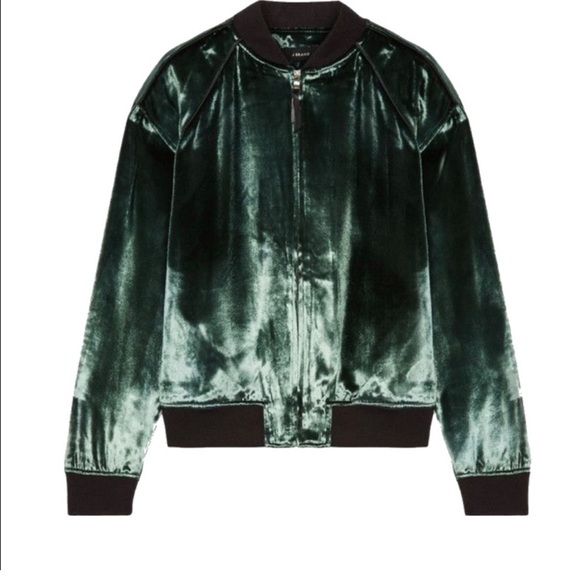 Like-New J Brand “Pace” Green Velvet Bonber Jacket. Size Medium. - Picture 2 of 6